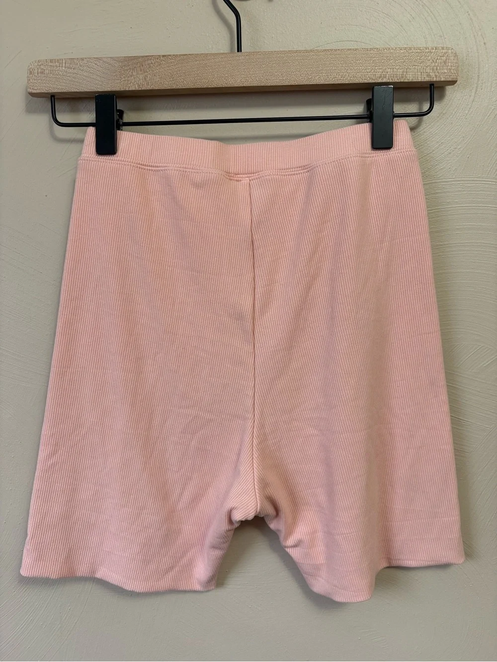 White Fox Offstage Ribbed Bike Shorts Apricot Ice Blue Size Small